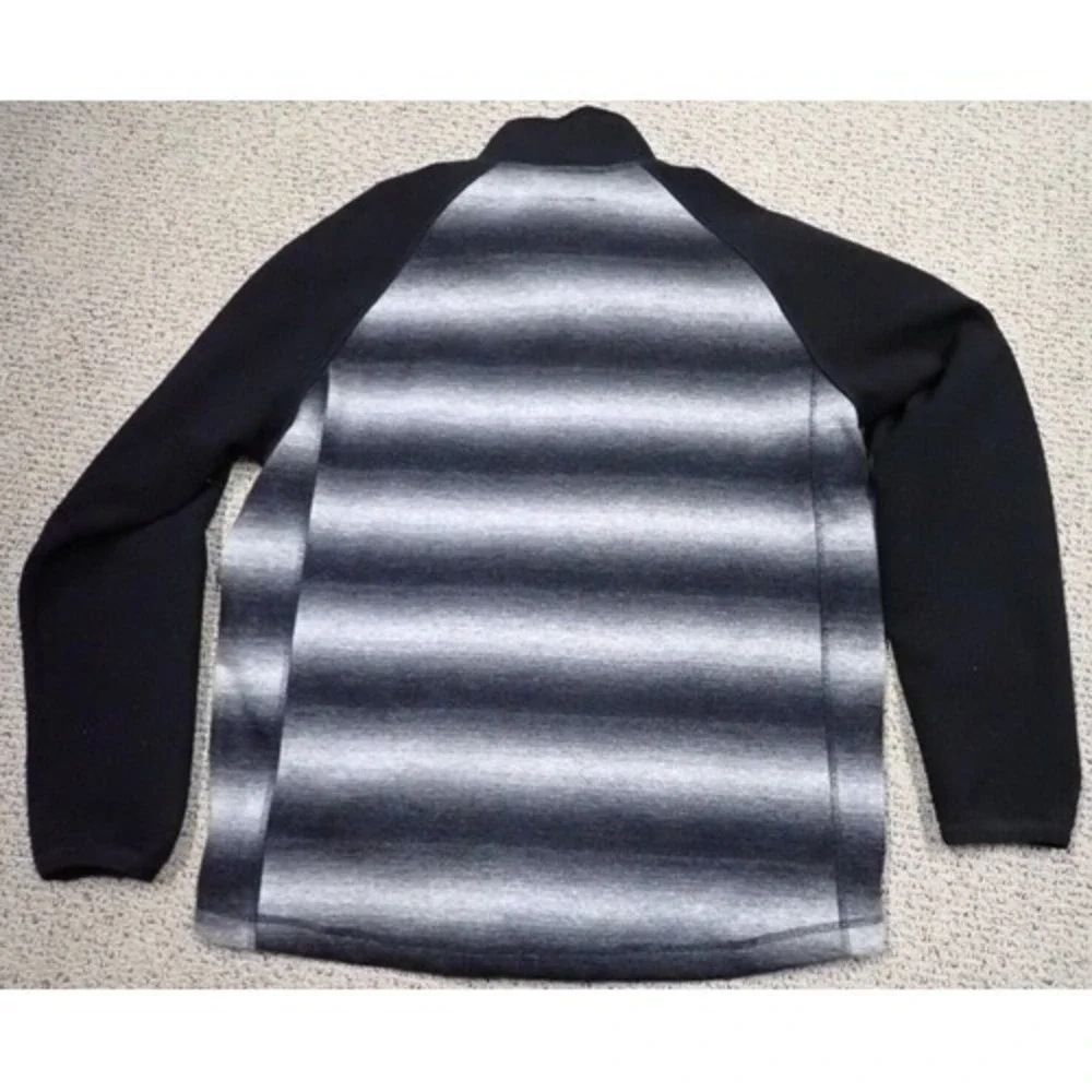 NFL G-III Raiders Jacket Mens Large‎ Black Grey Excellent Gradient Zip Fleece